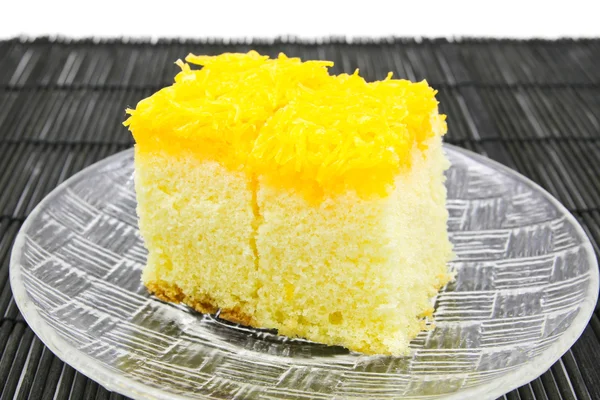 Gold egg yolk thread cake. Thailand dessert. — Stock Photo, Image