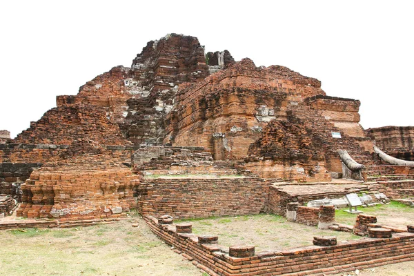 Old Temple Architecture at Wat Mahathat, Ayutthaya, Thailand. — Stock Photo, Image