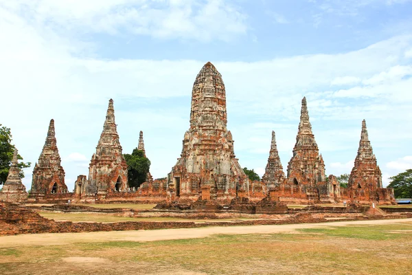 Alter tempel wat chaiwatthanaram der provinz ayutthaya, thailand. — Stockfoto