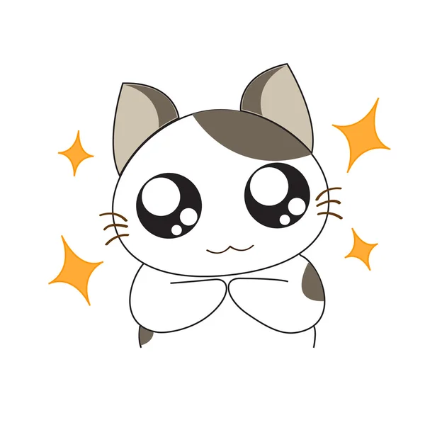 Mignon personnage de chat — Image vectorielle