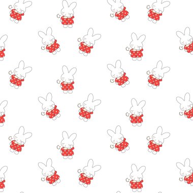 Vektör bunny seamless modeli