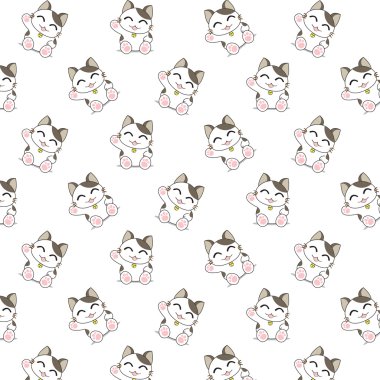 sevimli çizgi kediler desen.