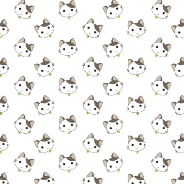 sevimli çizgi kediler desen.