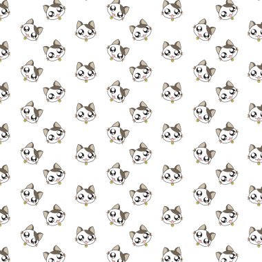 sevimli çizgi kediler desen.