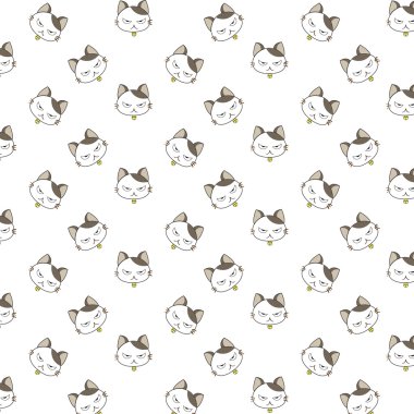 sevimli çizgi kediler desen.