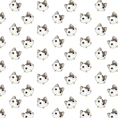 sevimli çizgi kediler desen.