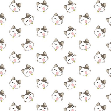 sevimli çizgi kediler desen.