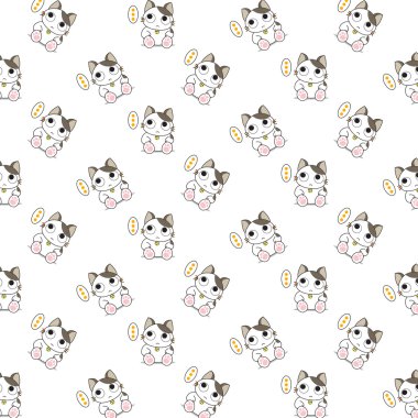 sevimli çizgi kediler desen.