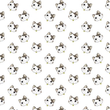 sevimli çizgi kediler desen.