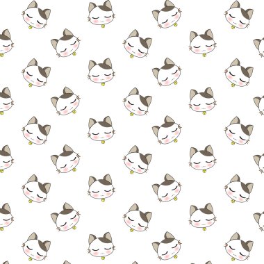 sevimli çizgi kediler desen.