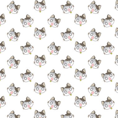 sevimli çizgi kediler desen.