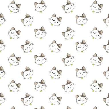 sevimli çizgi kediler desen.