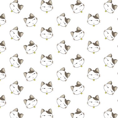 sevimli çizgi kediler desen.