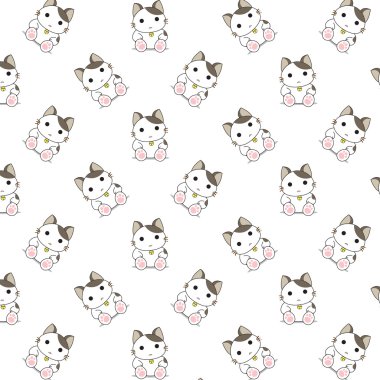 sevimli çizgi kediler desen.