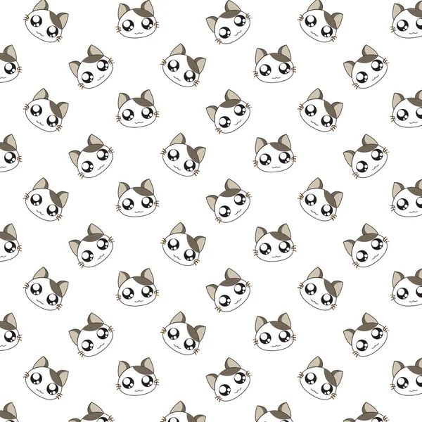 sevimli çizgi kediler desen.