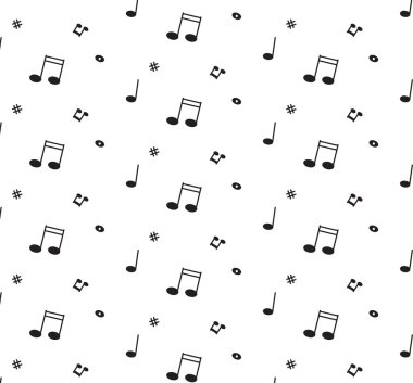 Soyut müzik desen arka plan vektör çizim, d için