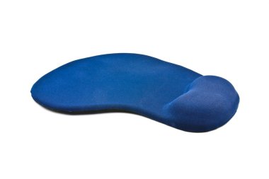 Beyaz arka plan üzerinde izole ergonomik bir Mousepad