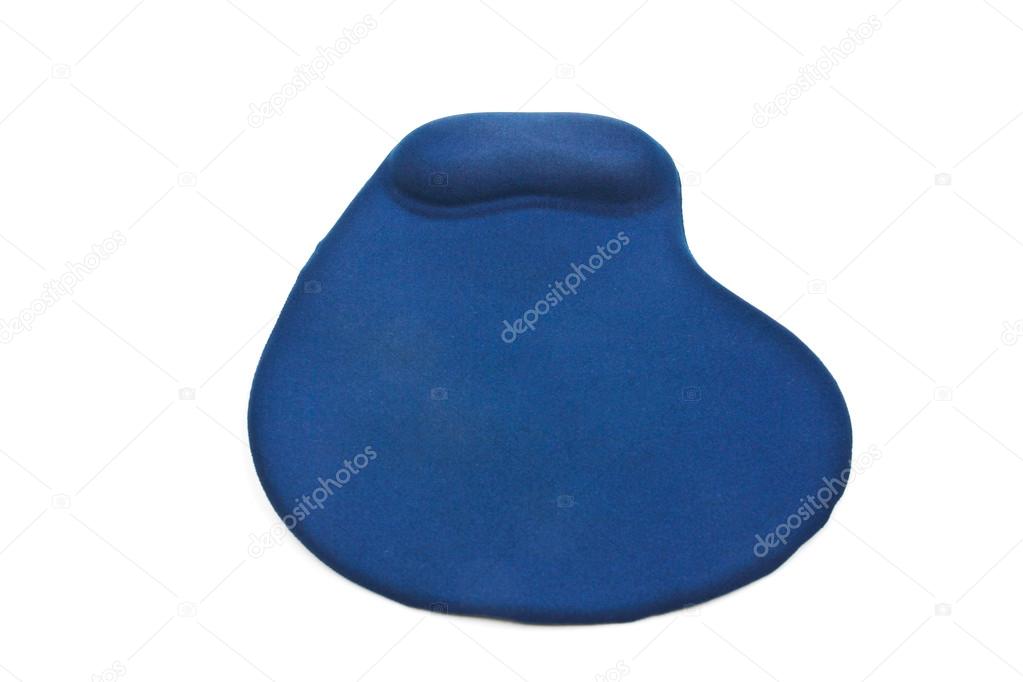 An ergonomic mouse pad isolated on the white background