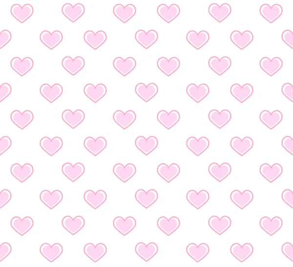 Romantisches Muster mit Herzen. Vektorillustration. Hintergrund — Stockvektor