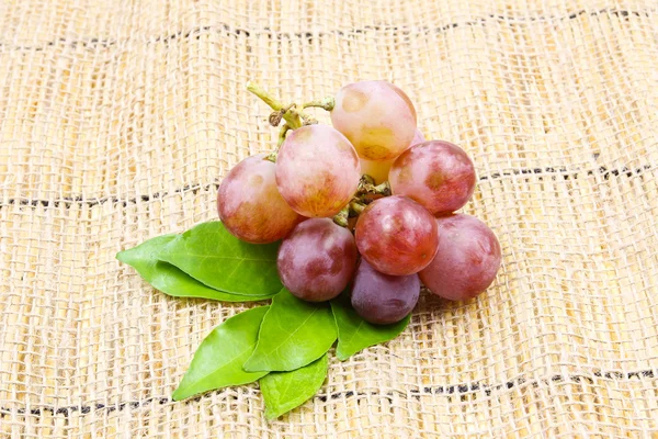 Fresh Red Grape on the sack. — Stock Photo, Image