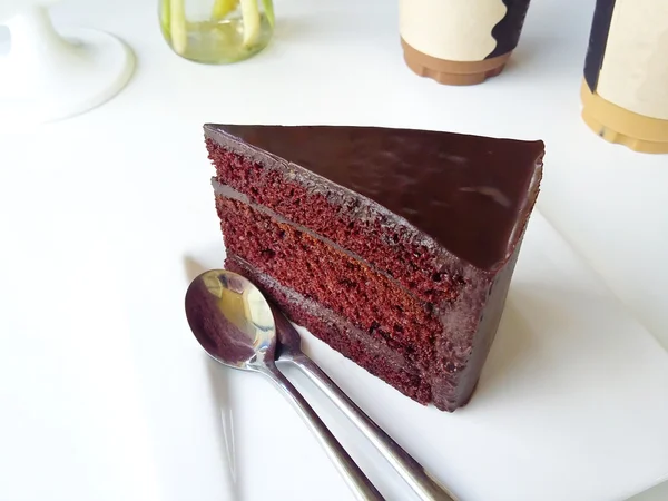 Closeup of Chocolate Cake — Stock Photo, Image