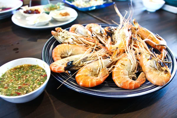 Grilled Giant River Prawn — Stock Photo, Image