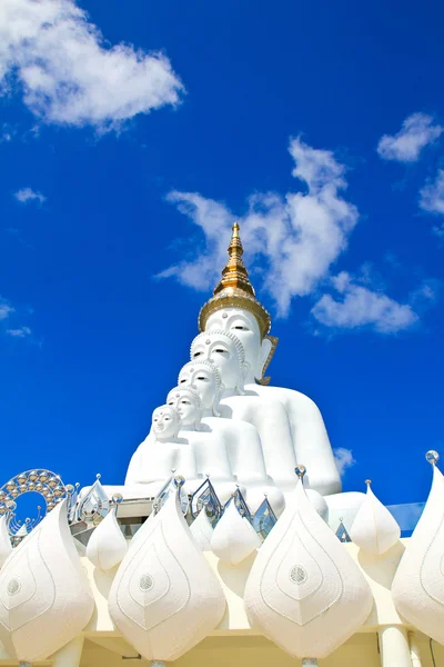 White Buddha Statue at Phasornkaew Temple, Khao Kho Phetchabun, — Stock Photo, Image