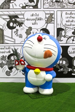 BANGKOK - DECEMBER 03, 2015 : Photo of Doraemon mascot replica clipart