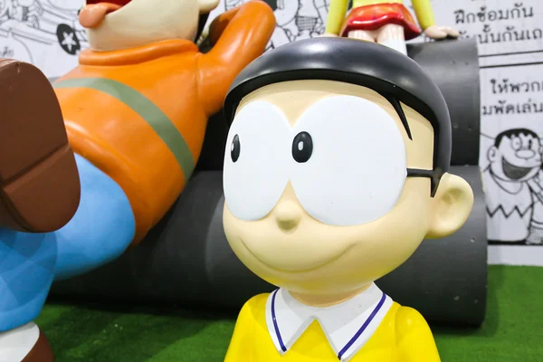 BANGKOK - DECEMBER 03, 2015 : Photo of Doraemon and friends mascot replica — Stock Photo, Image