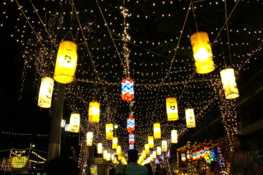 Bangkok - 7 Aralık: Dekorasyon Rachadamnoen yolda