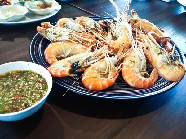 Grilled Giant River Prawn — Stock Photo, Image