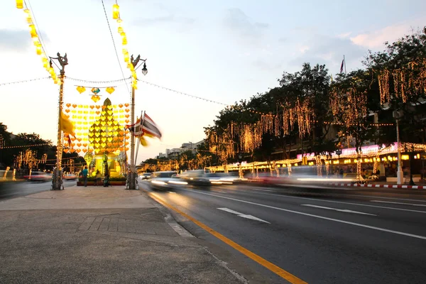 BANGKOK - DECEMBER 7: Decoration on Rachadamnoen road — Stock Photo, Image