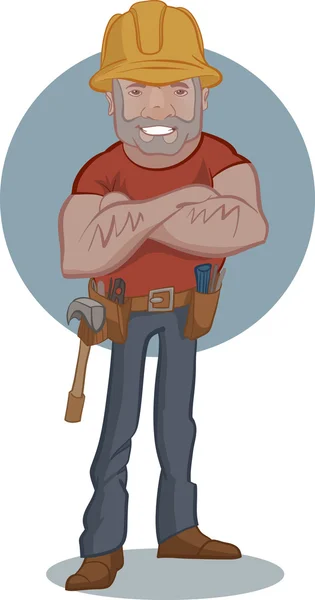 Cartoon mécanicien ou plombier service homme à tout faire homme — Image vectorielle