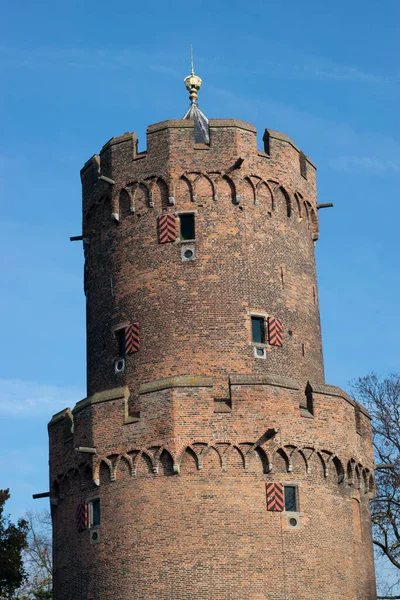 Stary Holenderski Kruittoren Wieża Proszkami Parku Kronenburgerpark Sfotografowany Nijmegen Holandia — Zdjęcie stockowe