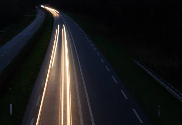 Long Exposure Photograph Highway Netherlands — стоковое фото