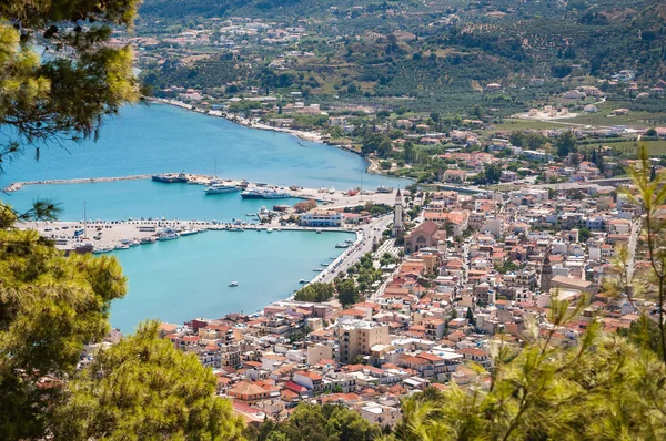 Vista aérea da cidade de Zakynthos — Fotografia de Stock