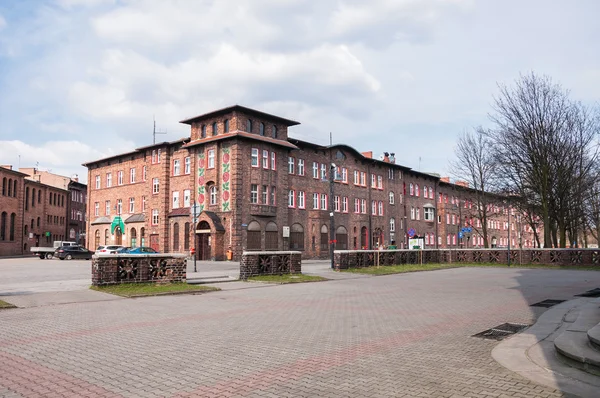 Nikiszowiec, storico insediamento di minatori di carbone a Katowice, Polonia — Foto Stock