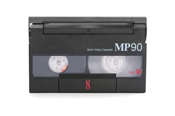 8mm video cassette op witte achtergrond — Stockfoto