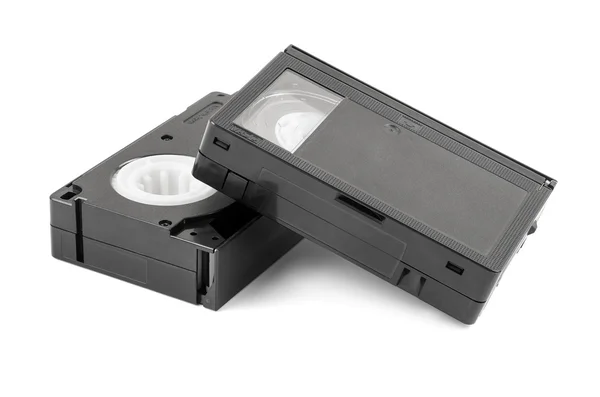 VHS-C videokassetter på vit bakgrund — Stockfoto