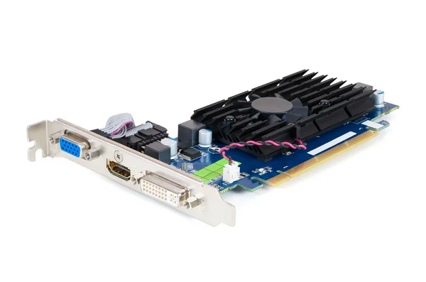 Computer graphics card on white background — Stock Photo, Image