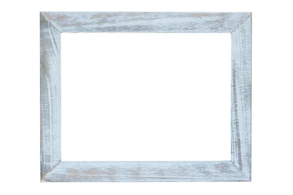 Wooden photo frame on white background — Stock Photo, Image