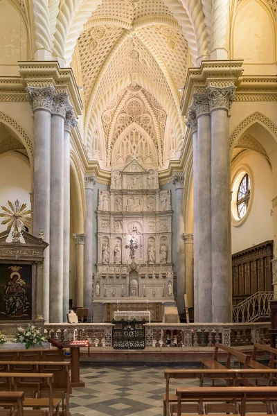 Erice Sicilia Italia Agosto 2017 Altar Mayor Dentro Catedral Asunción — Foto de Stock