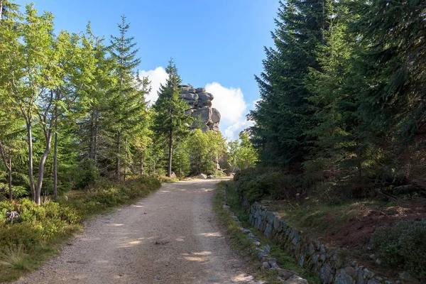 Rotsformaties Genaamd Koekoekskeien Het Pad Schuilplaats Onder Labski Szczyt Berg — Stockfoto