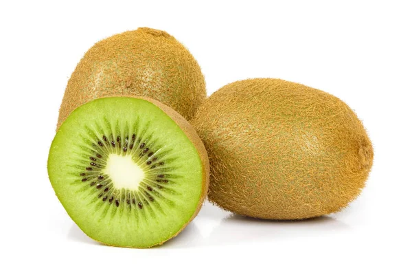 Fresh Kiwi Fruits Isolated White Background — Stock Photo, Image