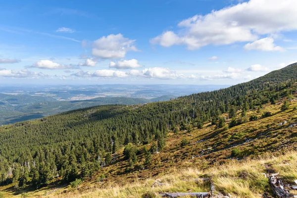 Pittoresca Veduta Delle Montagne Giganti Polacche Con Jelenia Gora Sullo — Foto Stock