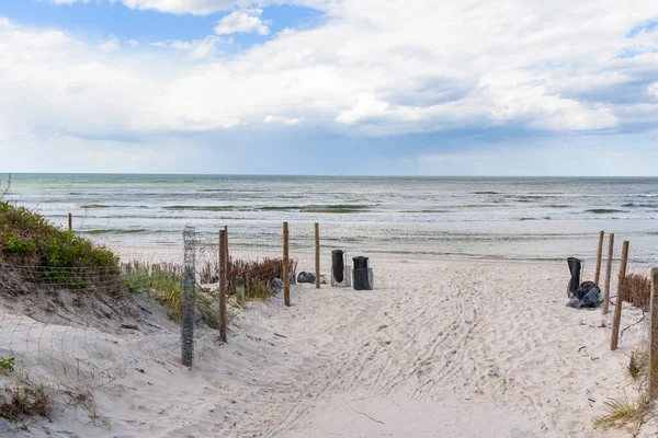 Sentier Sablonneux Plage Travers Les Dunes Mer Baltique — Photo