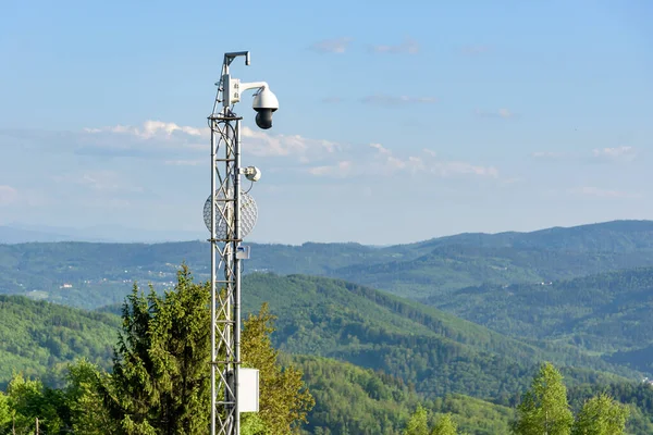 Webcam Antenne Mast Bergen — Stockfoto