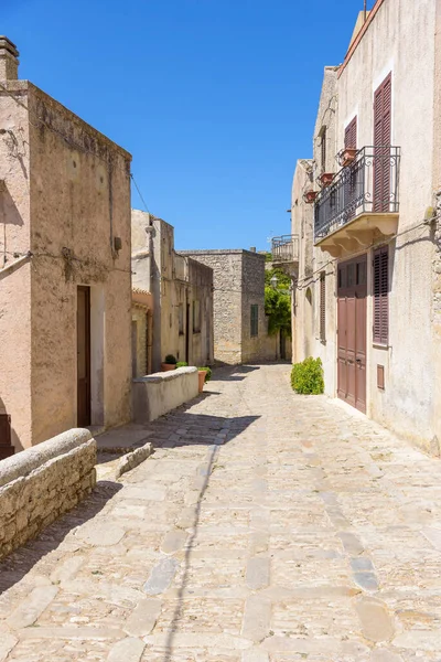 Narrow Street Famous Ancient Town Erice Sicily Sicily — Stock Photo, Image