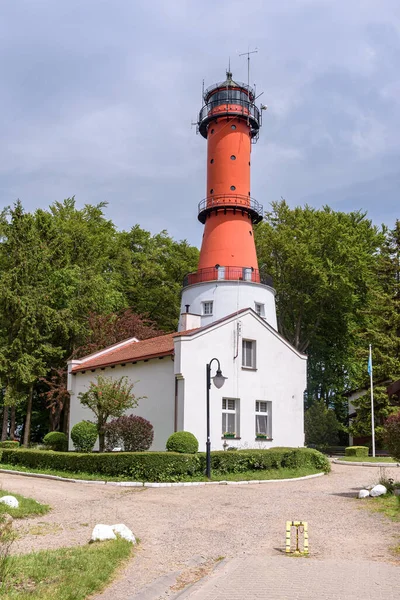 Vecchio Faro Attualmente Attivo Capo Rozawie Polonia — Foto Stock