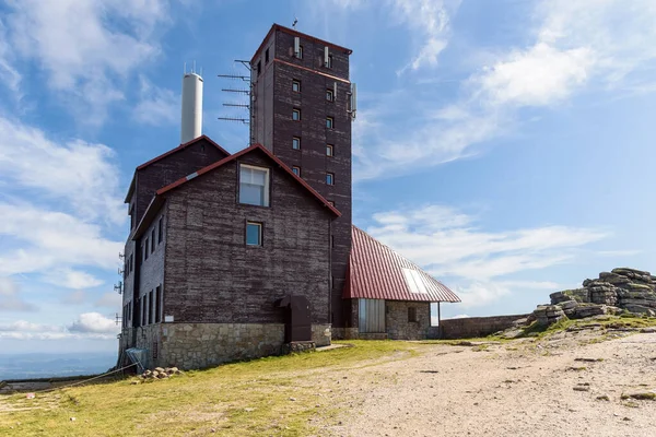 Caminho Para Antigo Edifício Transmissor Sniezne Kotly Polonês Montanhas Gigantes — Fotografia de Stock